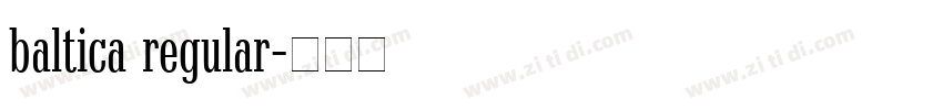 baltica regular字体转换